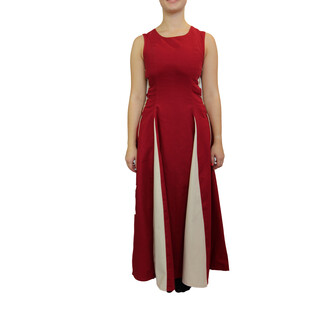 Blaudruck Greiz Kleid M11 Canvas Amalinde Rot XL